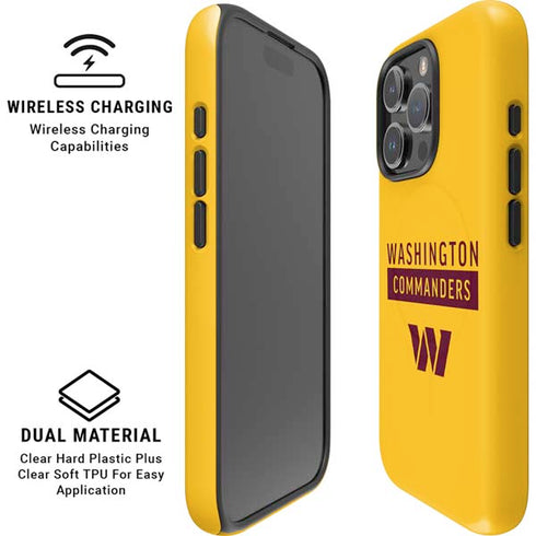 NFL Washington Commanders Yellow iPhone 16 Pro Magsafe Impact Case